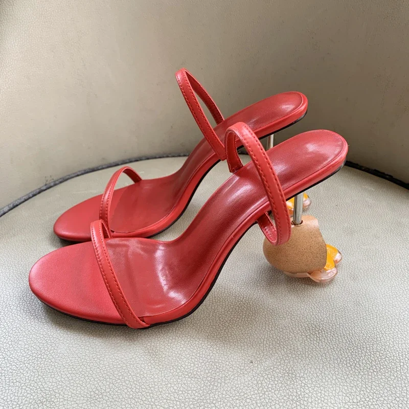 Sandal Strappy Heeled - صنادل صيفية Strappy بكعب عالٍ مفتوح