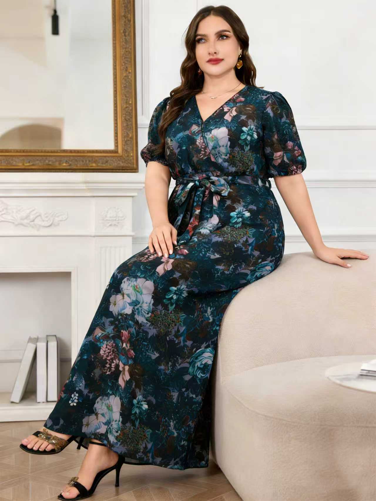 Romper Floral Print - فستان نسائي جديد لعام 2026 بمقاسات