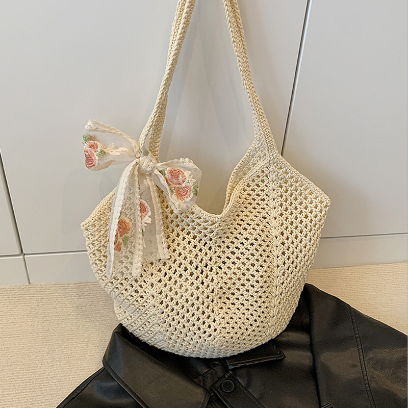 Crochet Bag Raffia - حقائب يد نسائية صيفية من الدانتيل