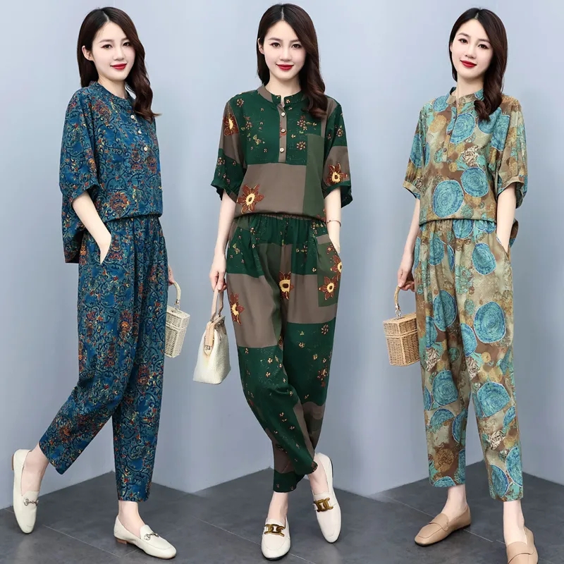 Linen Pant Wide - بدلة صيفية للأمهات متوسطات العمر 2026،