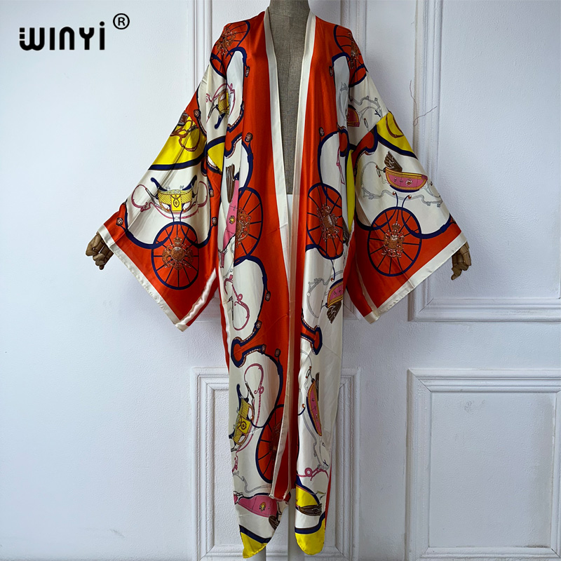 Cover Up Kaftan - سترة صيفية كيمونو مطبوعة من WINYI