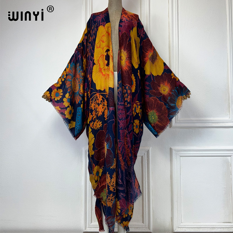 Cover Up Kaftan - فستان كيمونو ماكسي صيفي من WINYI