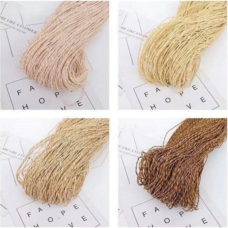 Crochet Bag Raffia - 200 جرام 2 رقائق غزل الرافية