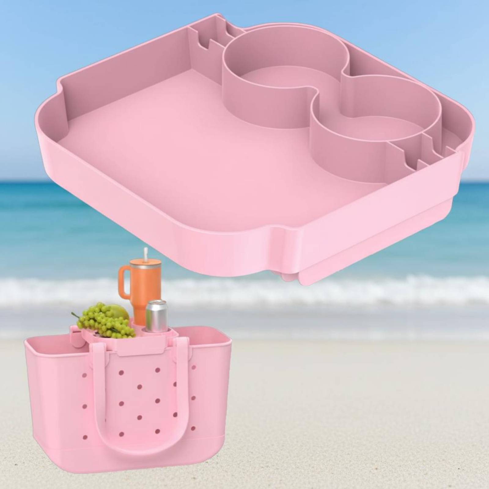 Tote Bag Beach - حقيبة شاطئ خفيفة الوزن مع صينية