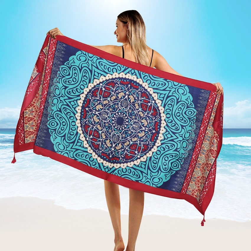 Cover Up Kaftan - 2018 جديد 90x180 سنتيمتر حك القطن