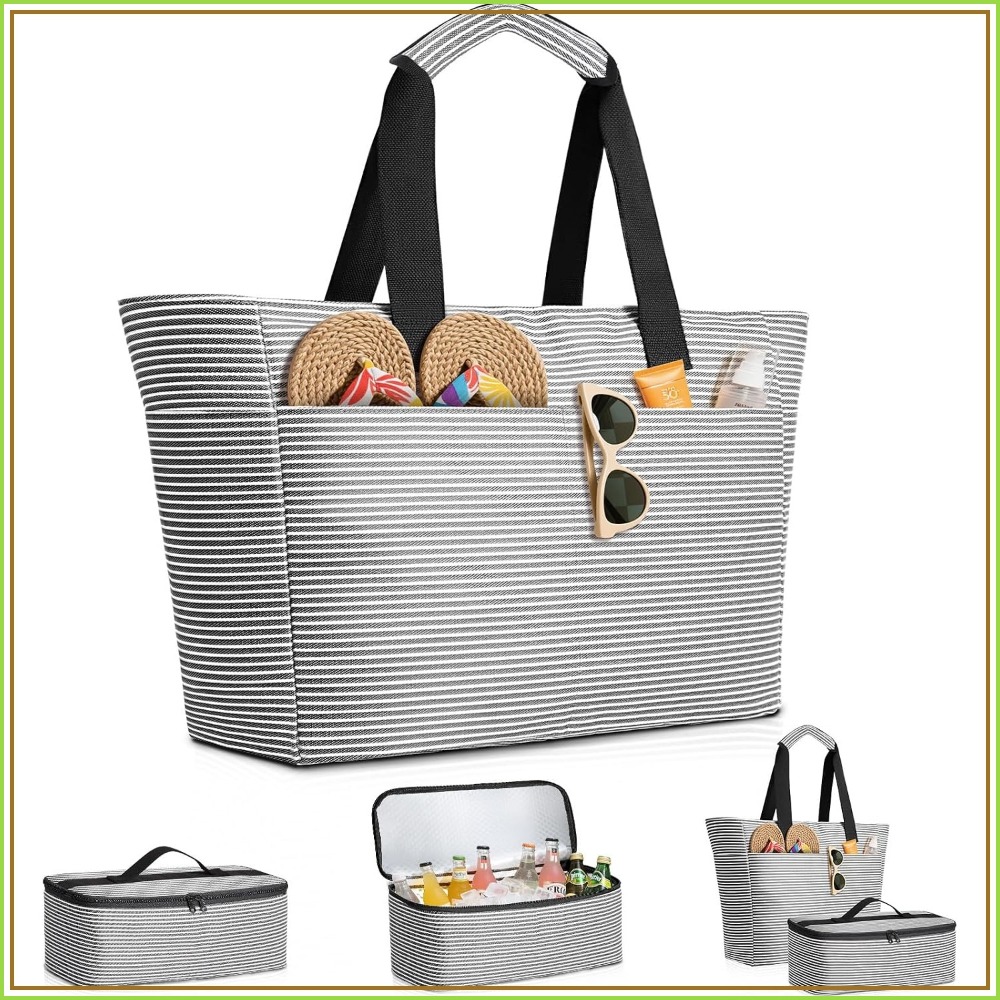 Tote Bag Beach - حقيبة شاطئ ومبرد طعام مقاومة للماء
