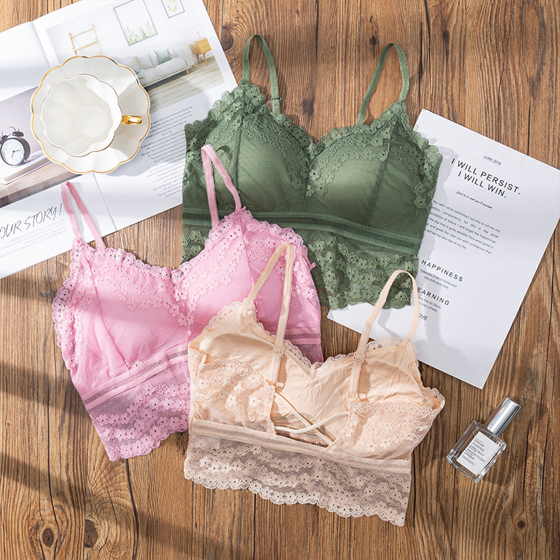 Bralette Triangle Set - ثلاثية الأبعاد مثير الدانتيل الملابس الداخلية