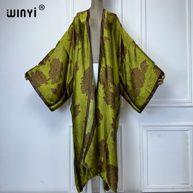 Cover Up Kaftan - WINYI أفريقيا بوهو طباعة كيمونو فساتين
