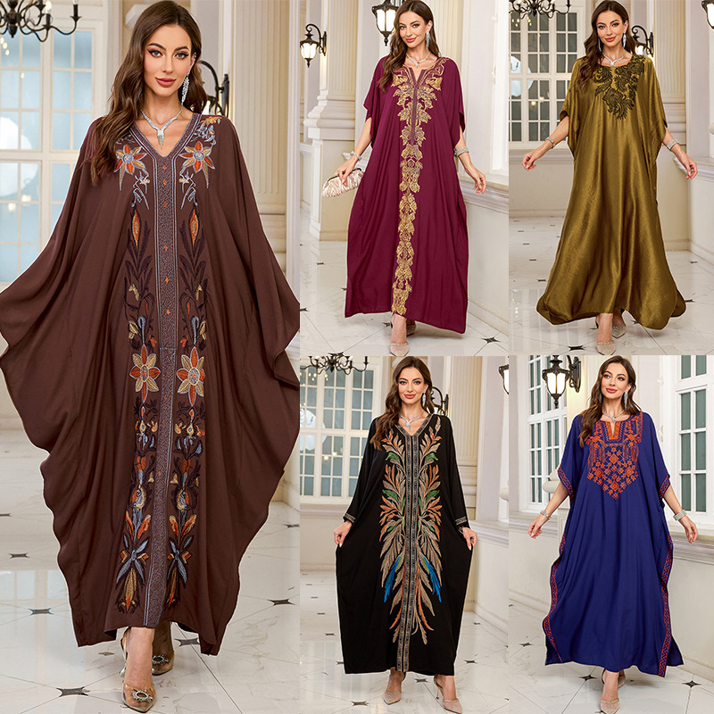 Cover Up Kaftan - فساتين قفطان طويلة مطرزة للنساء بمقاسات
