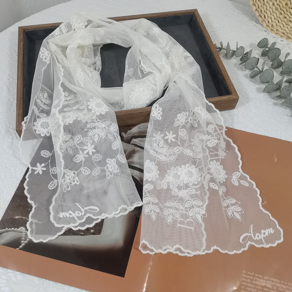 Headband Summer Knit - الدانتيل عباد الشمس وشاح حريري الجنية