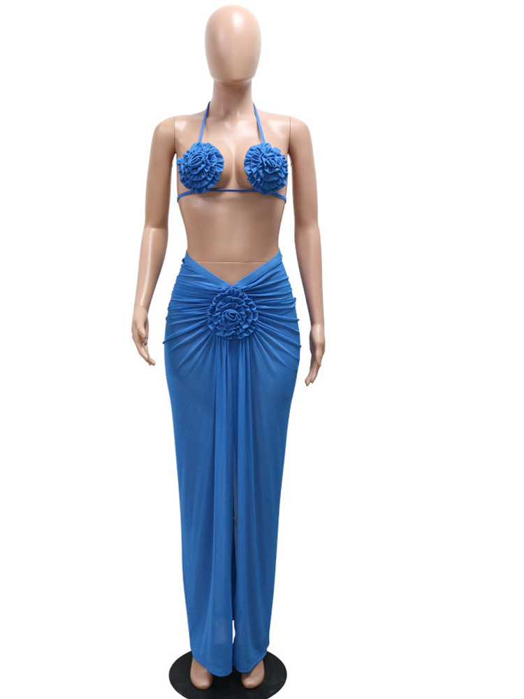 Beyprern المرأة الأزرق الملكي  - مراجعة Swimsuit Bikini Ruched وسعره