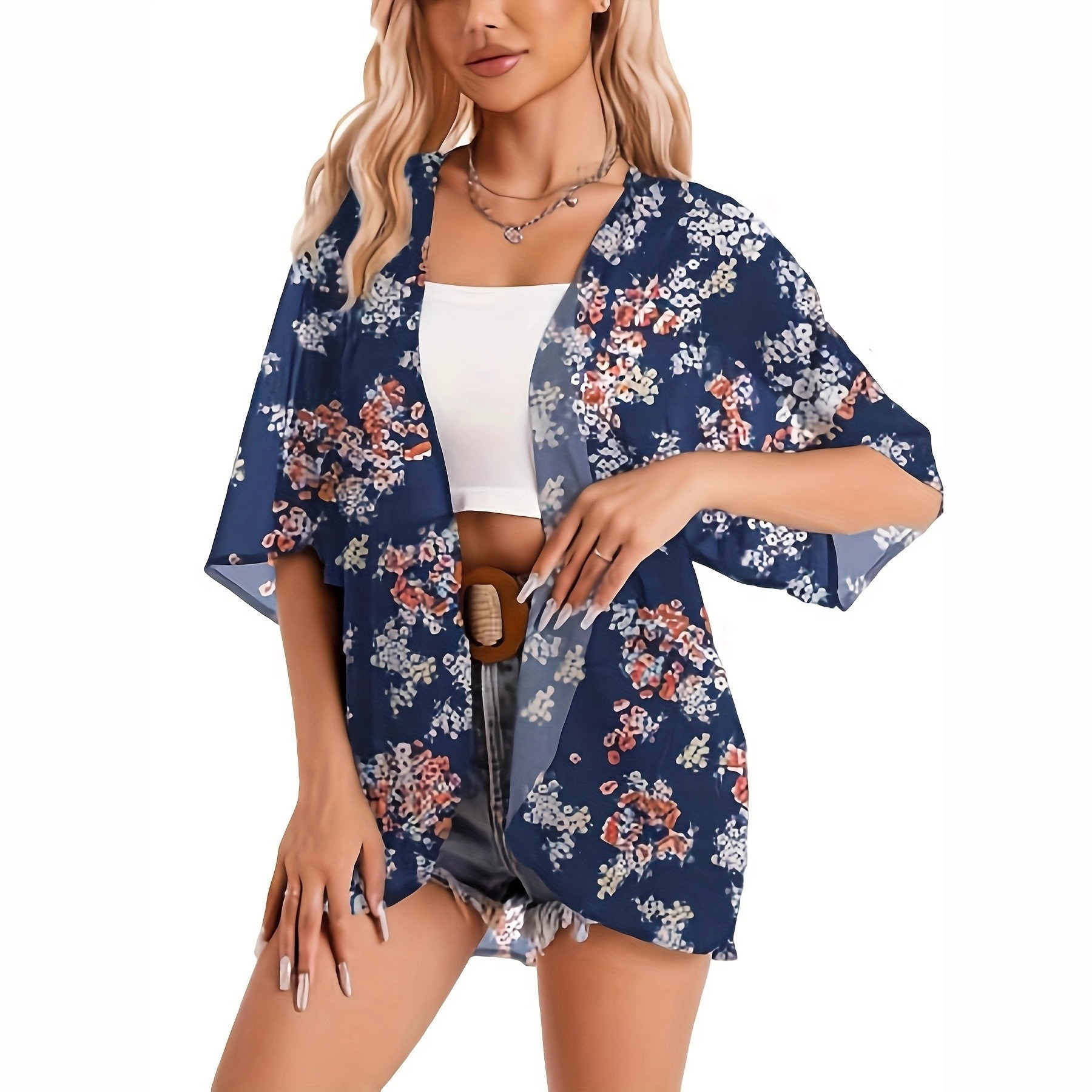 ملابس السباحة النسائية 2025 كي - مراجعة Kimono Sheer Floral وسعره