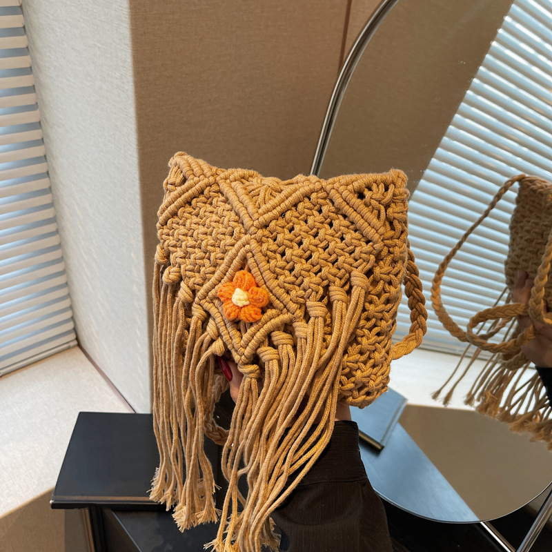 حقائب الصيف للنساء اليدوية شرا - مراجعة Crochet Bag Raffia وسعره