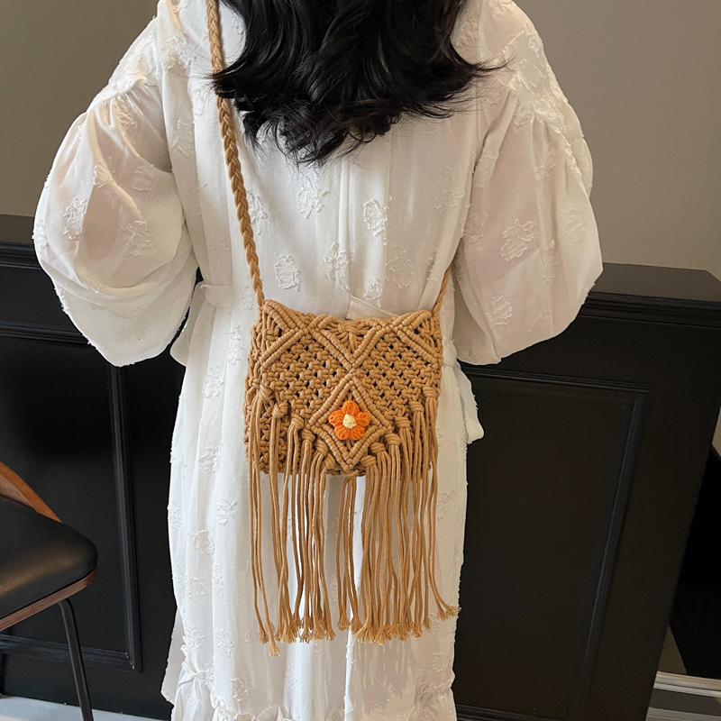 حقائب الصيف للنساء اليدوية شرا - مراجعة Crochet Bag Raffia وسعره