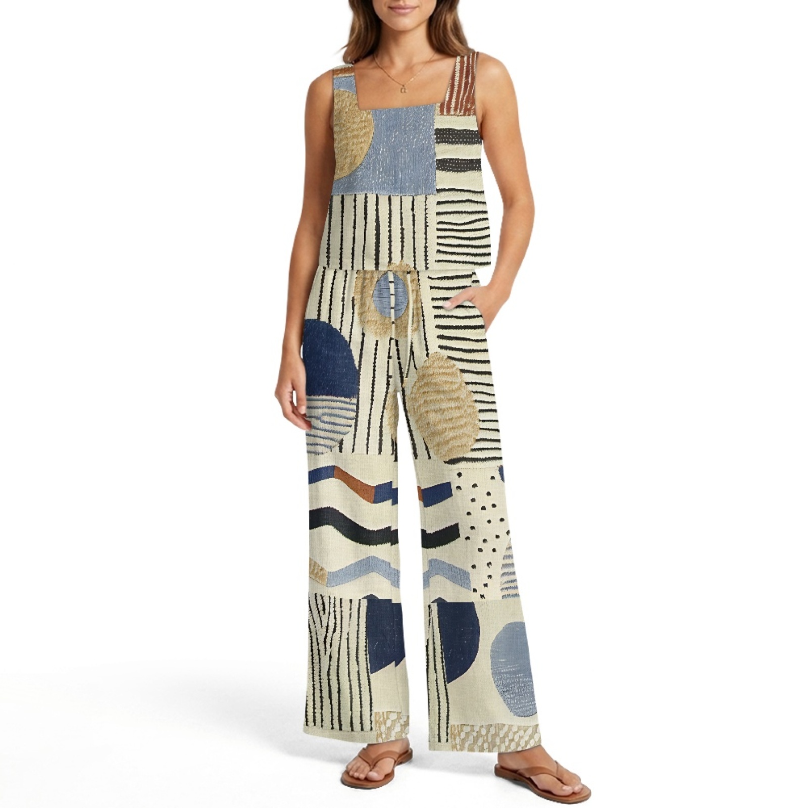 طقم سترة نسائية من الكتان من I - مراجعة Linen Pant Wide وسعره