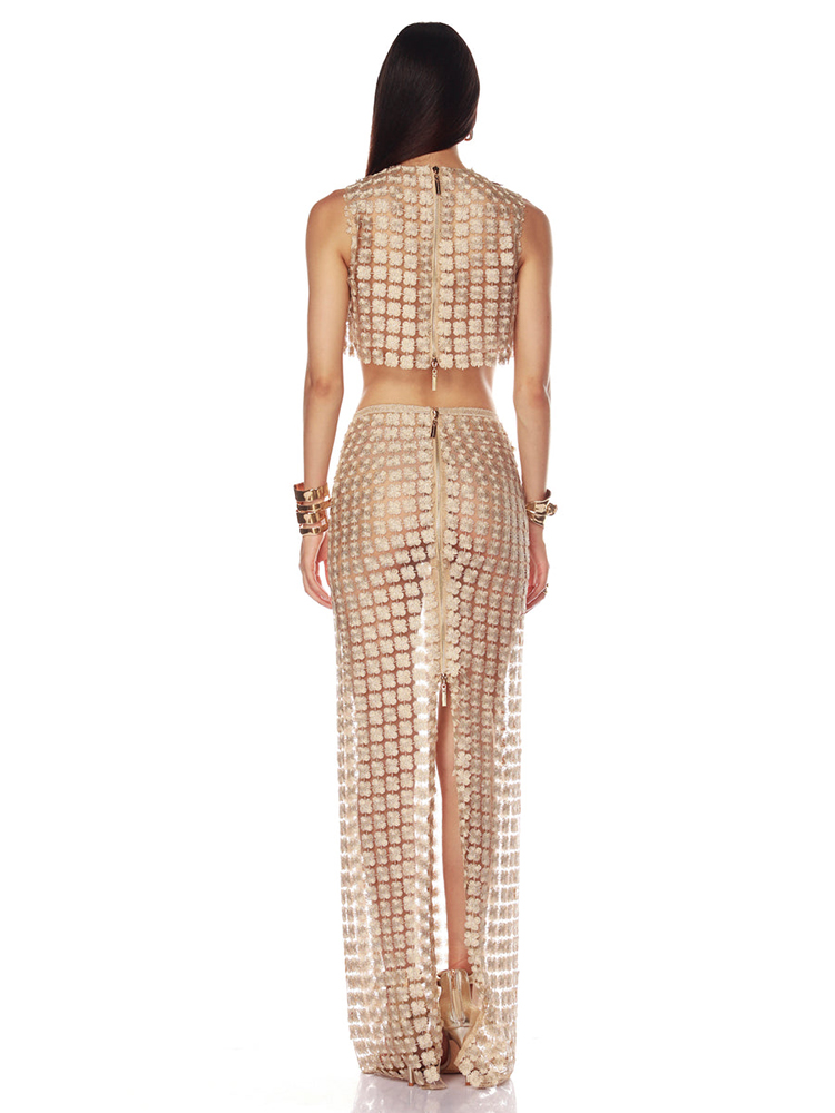 طقم بلوزة قصيرة وتنورة شفافة ب - مراجعة Crop Top Crochet وسعره