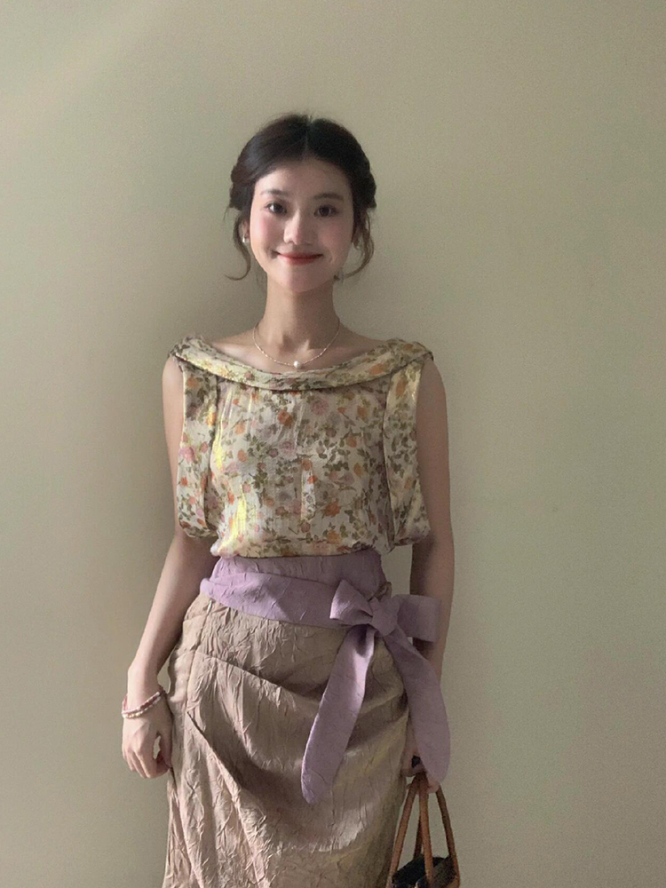 طقم XZY نسائي صيفي عتيق الطراز - مراجعة Midi Skirt Floral وسعره