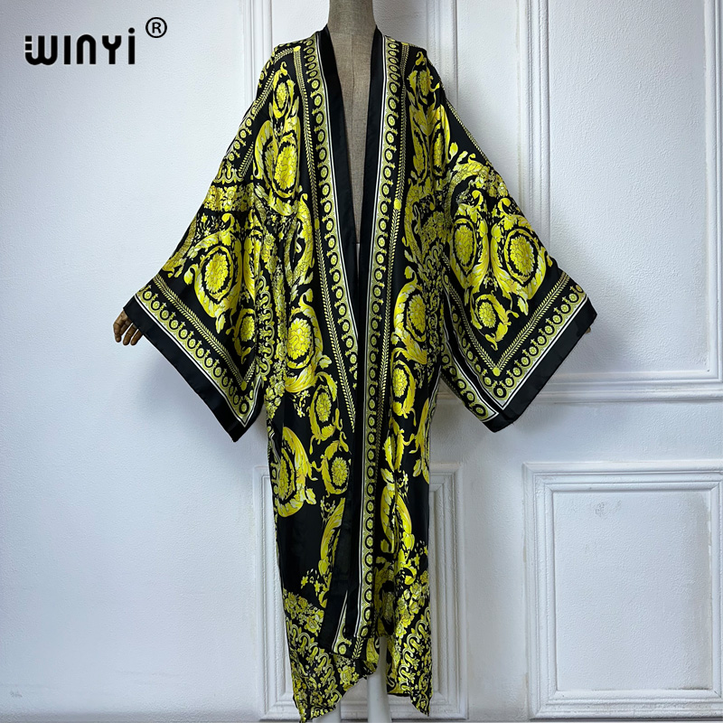 الكيمونو المطبوع من WINYI-afra - مراجعة Cover Up Kaftan وسعره