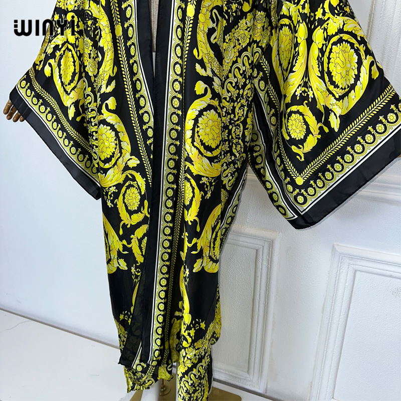 الكيمونو المطبوع من WINYI-afra - مراجعة Cover Up Kaftan وسعره