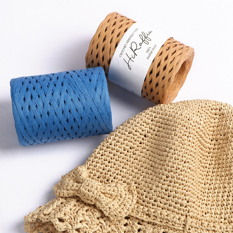 150 متر الرافية الطبيعية غزل ا - مراجعة Crochet Bag Raffia وسعره