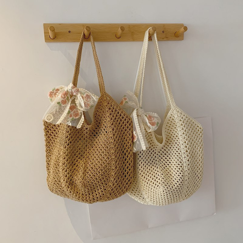 حقائب يد نسائية صيفية من الدان - مراجعة Crochet Bag Raffia وسعره