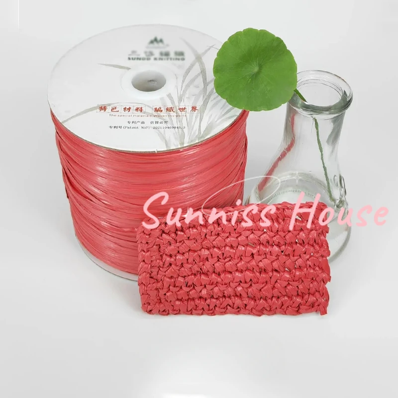 600 متر ماتي الرافية الغزل ، 3 - مراجعة Crochet Bag Raffia وسعره