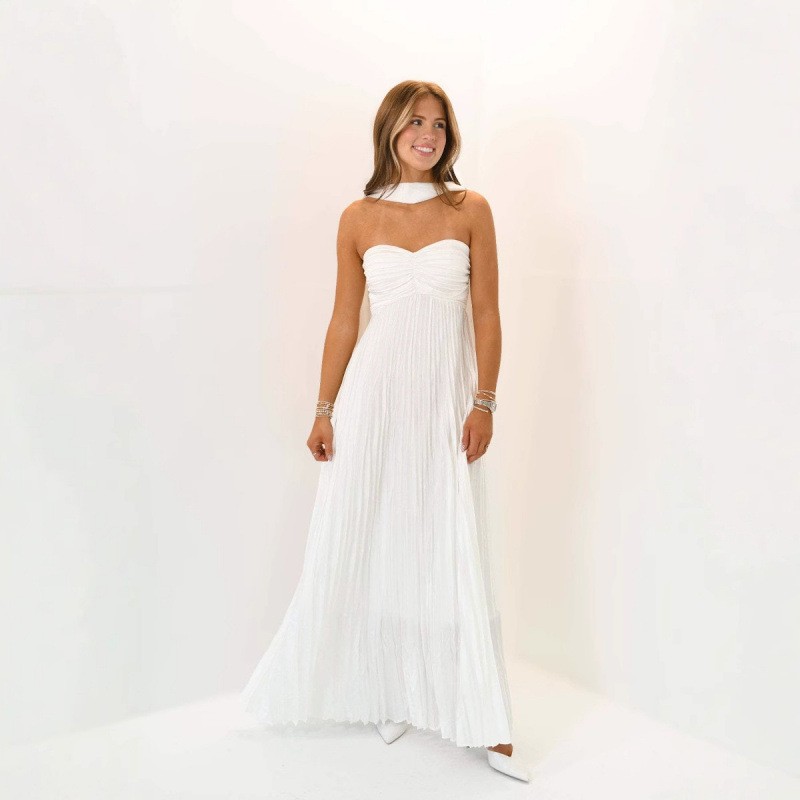فستان أنيق لحفلات الزفاف والسه - مراجعة Maxi Dress Halter وسعره