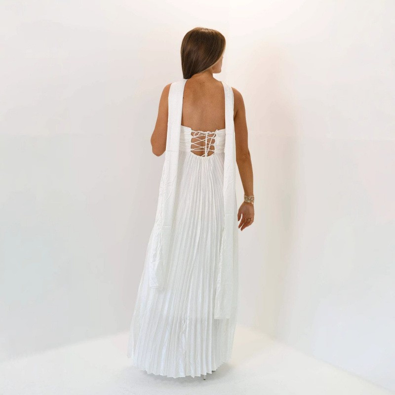 فستان أنيق لحفلات الزفاف والسه - مراجعة Maxi Dress Halter وسعره