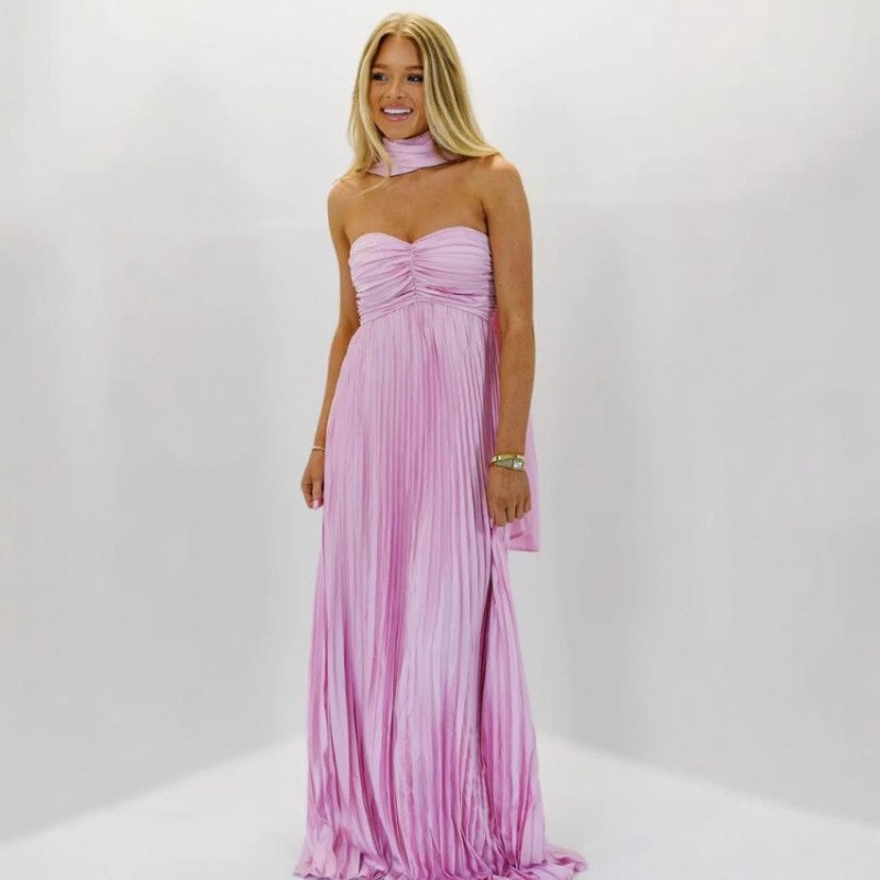 فستان أنيق لحفلات الزفاف والسه - مراجعة Maxi Dress Halter وسعره