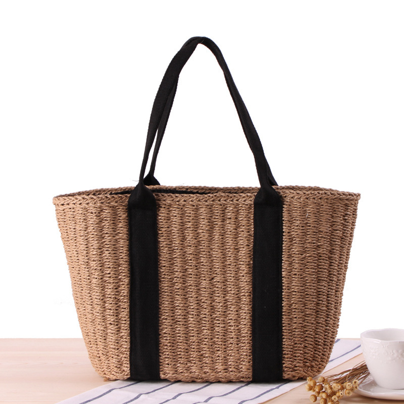 حقيبة عصرية للتسوق للنساء من ا - مراجعة Crochet Bag Raffia وسعره