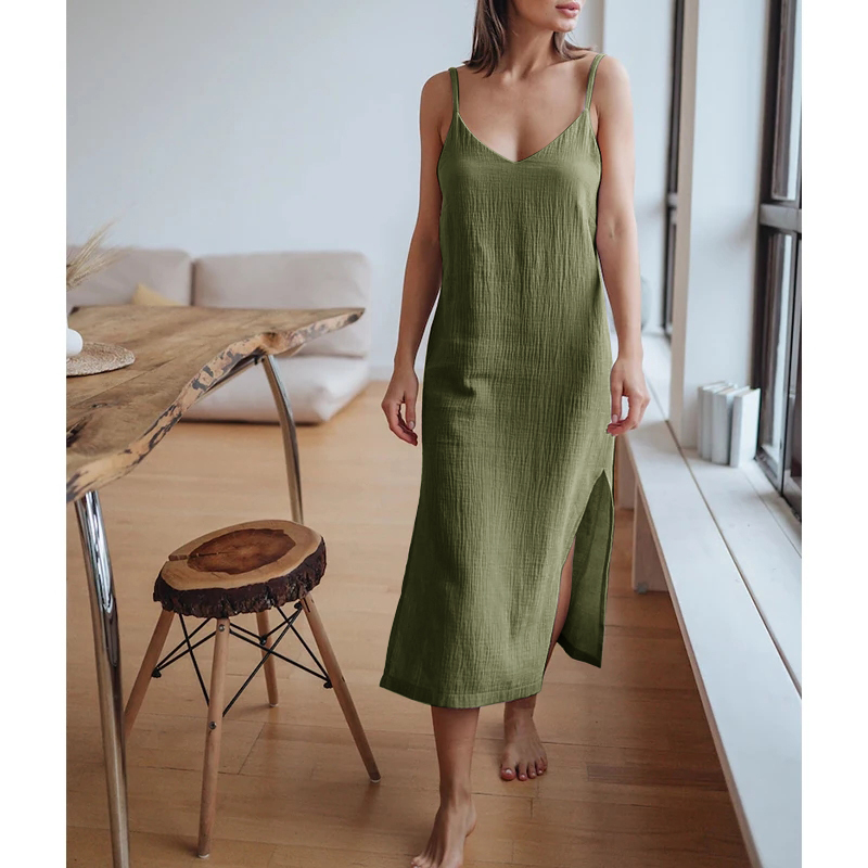 فستان نسائي من الشاش القطني 10 - مراجعة Linen Dress Wrap وسعره