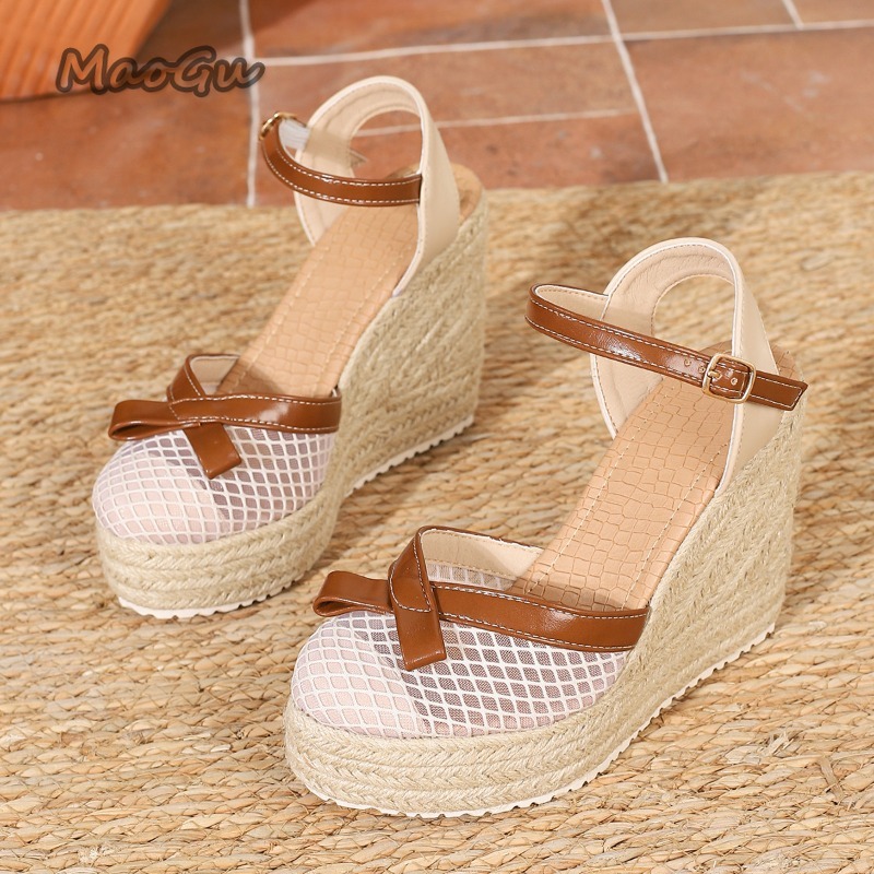 صندل نسائي شبكي مقاس 42 بكعب إ - مراجعة Wedge Espadrille Women وسعره