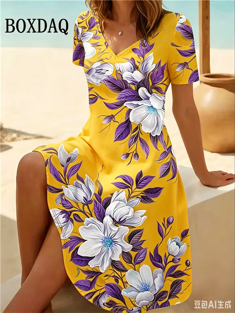 فساتين نسائية مقاس كبير 6XL لل - مراجعة Romper Floral Print وسعره