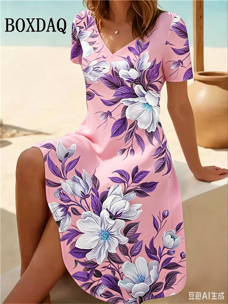 فساتين نسائية مقاس كبير 6XL لل - مراجعة Romper Floral Print وسعره