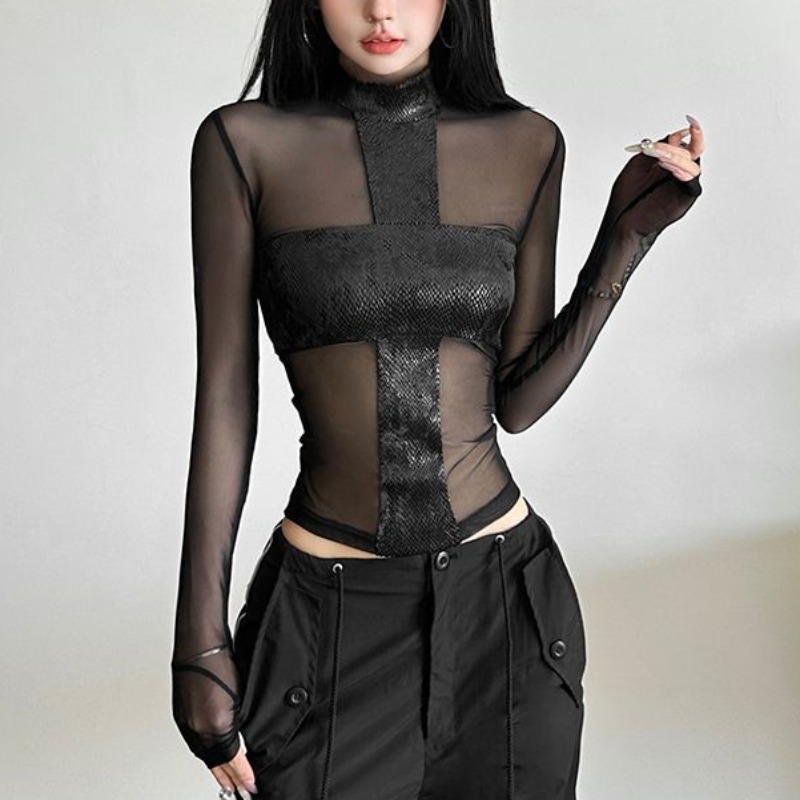 النمط الأمريكي شبكة طويلة الأك - مراجعة Blouse Off Shoulder وسعره