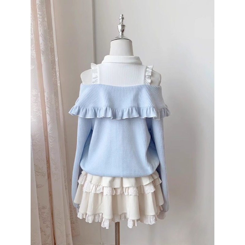 طقم لوليتا ناعم من قطعتين للنس - مراجعة Blouse Off Shoulder وسعره