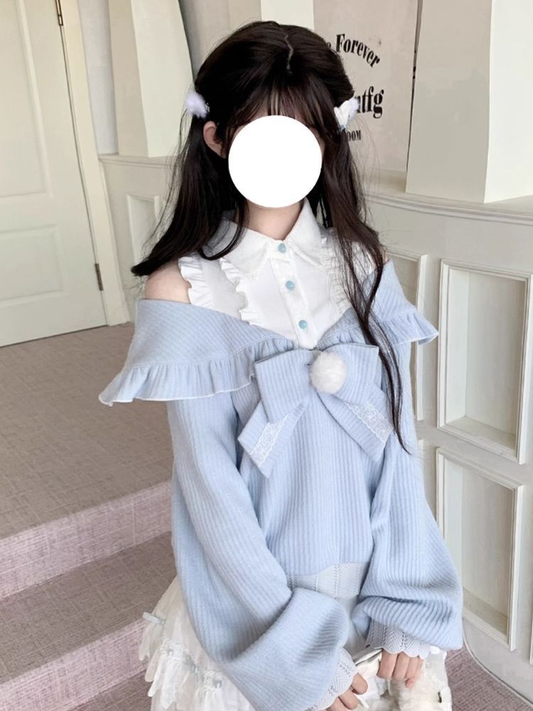 طقم لوليتا ناعم من قطعتين للنس - مراجعة Blouse Off Shoulder وسعره