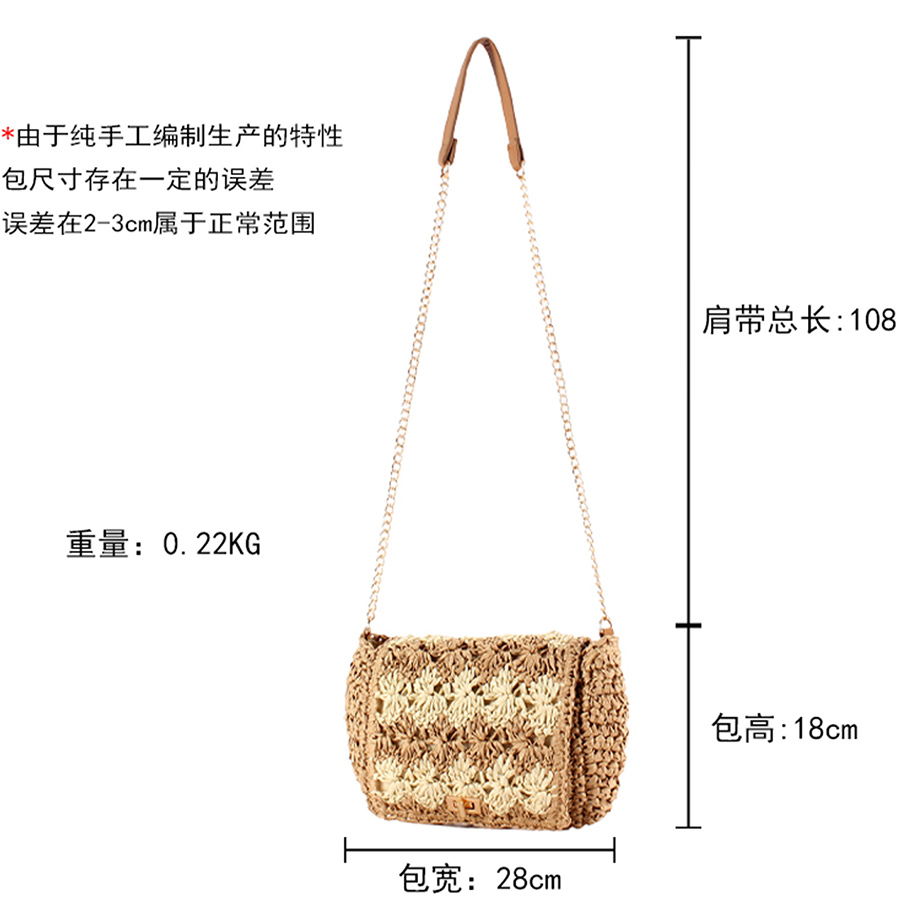 حقائب كتف نسائية من القش للصيف - مراجعة Crochet Bag Raffia وسعره