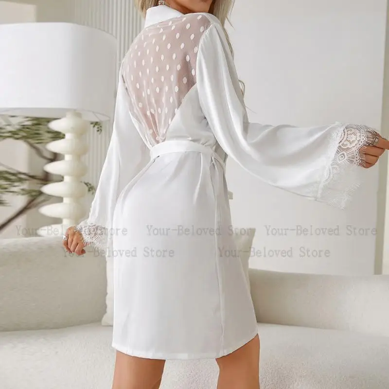 رداء كيمونو قصير أسود بقماش شف - مراجعة Kimono Sheer Floral وسعره