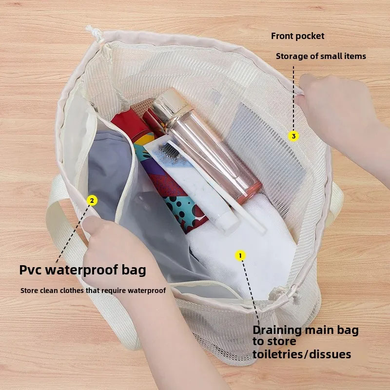 حقيبة شاطئية كبيرة السعة مع نظ - مراجعة Tote Bag Beach وسعره
