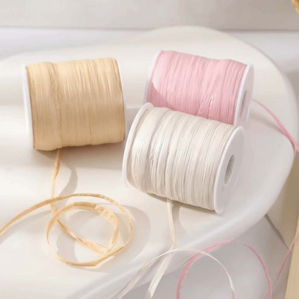 خيط رافيا عالي الجودة 120 متر  - مراجعة Crochet Bag Raffia وسعره