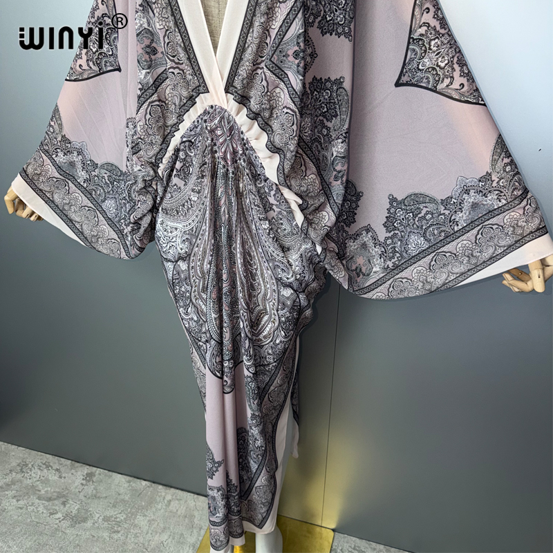 فستان WINYI بياقة على شكل V مث - مراجعة Cover Up Kaftan وسعره