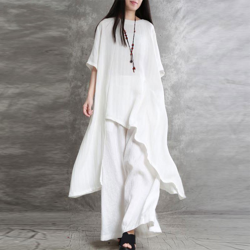 ملابس رياضية نسائية من الكتان  - مراجعة Linen Pant Wide وسعره