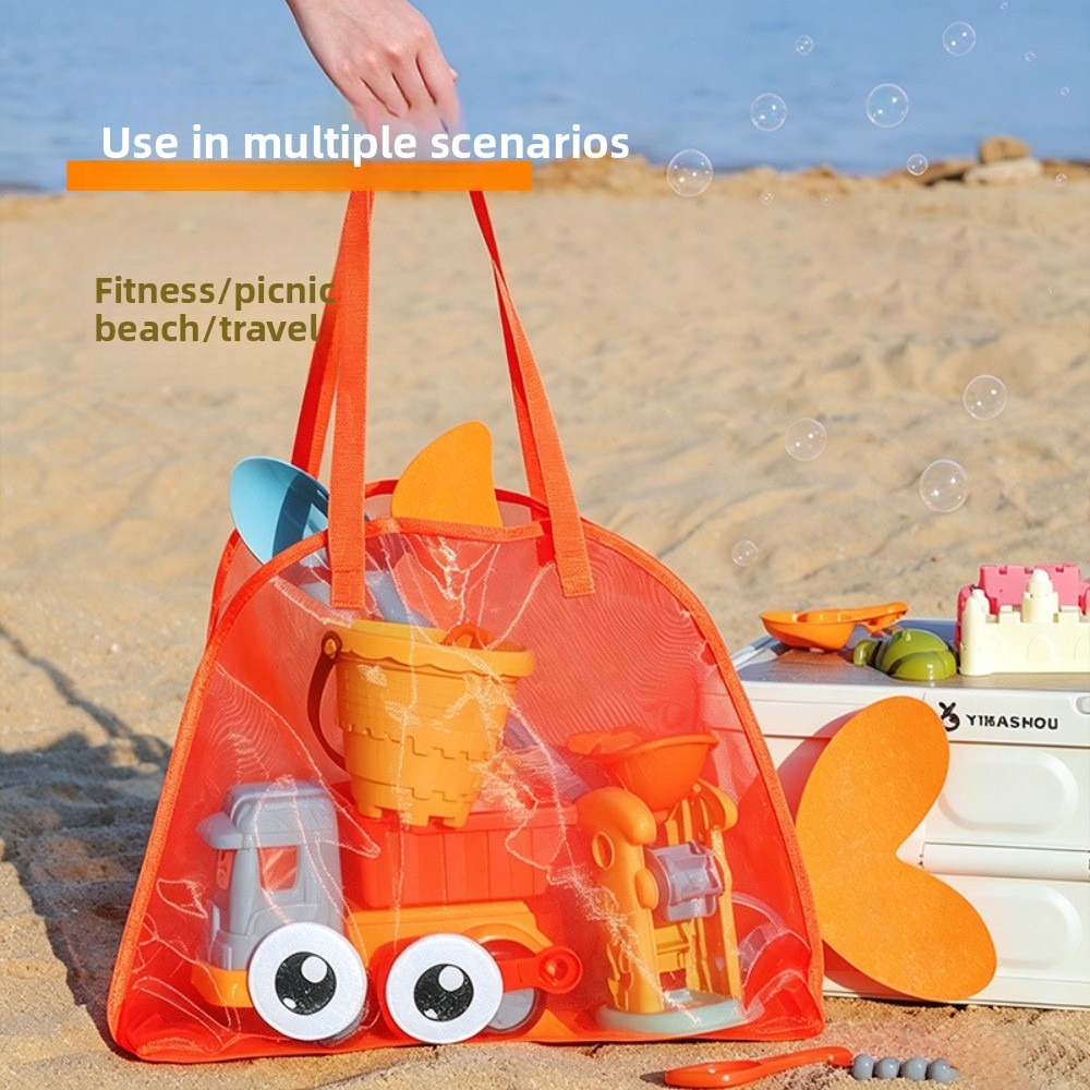 حقائب شاطئ شبكية للأطفال بتصمي - مراجعة Tote Bag Beach وسعره