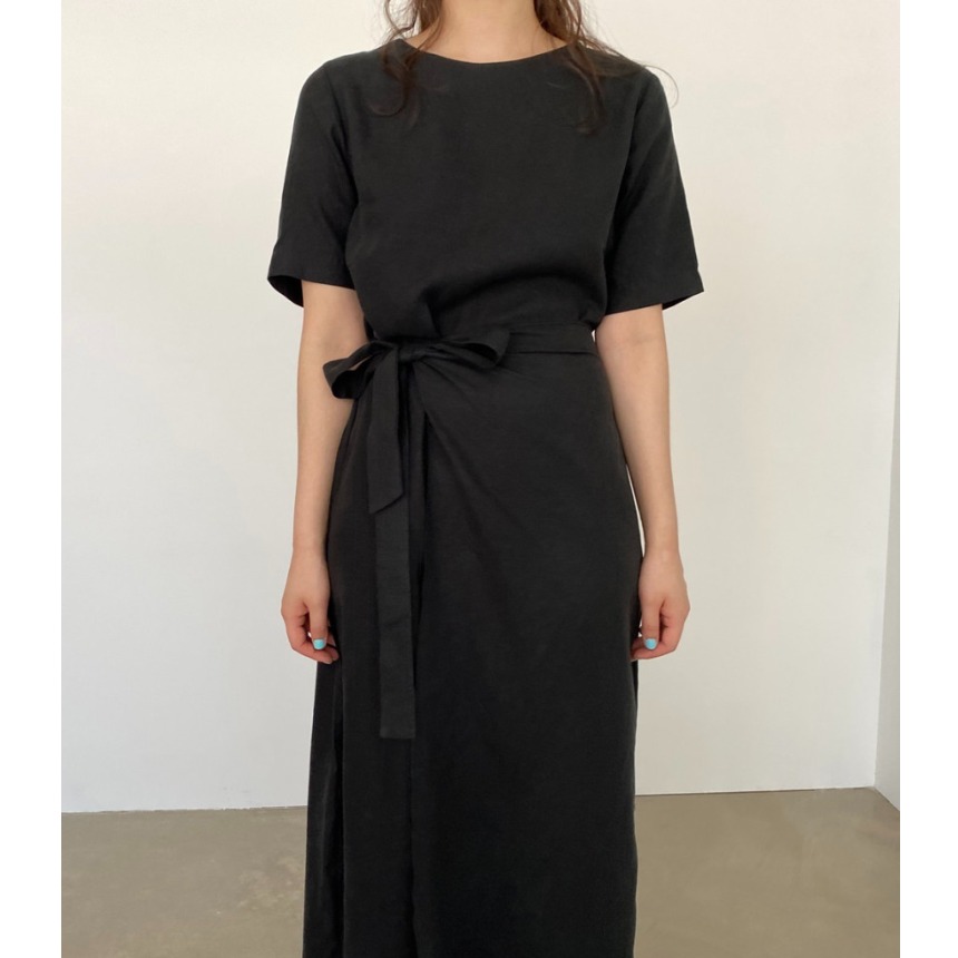 فستان أنيق من القطن والكتان مع - مراجعة Linen Dress Wrap وسعره