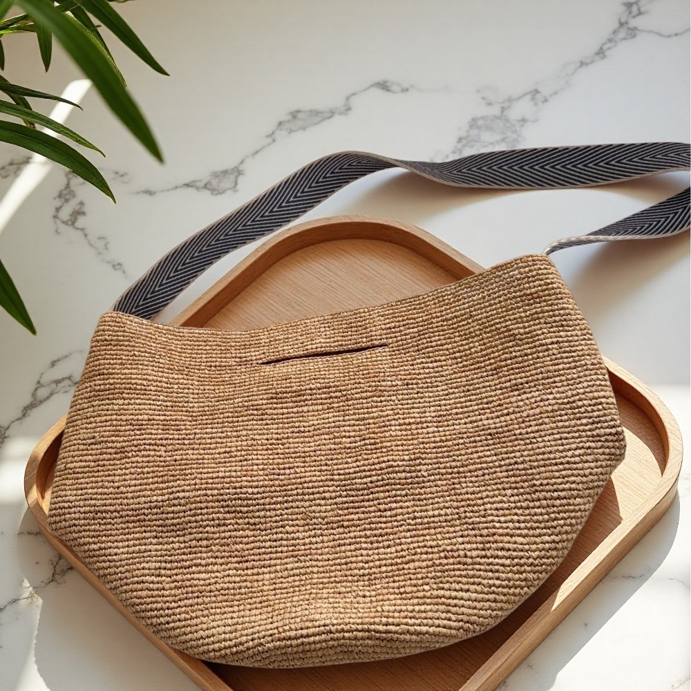 حقيبة كتف نسائية جديدة من الرا - مراجعة Crochet Bag Raffia وسعره