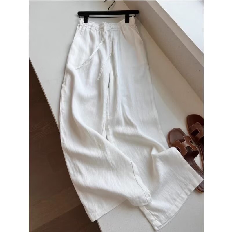 طقم بنطلون واسع الساق وقميص من - مراجعة Linen Pant Wide وسعره