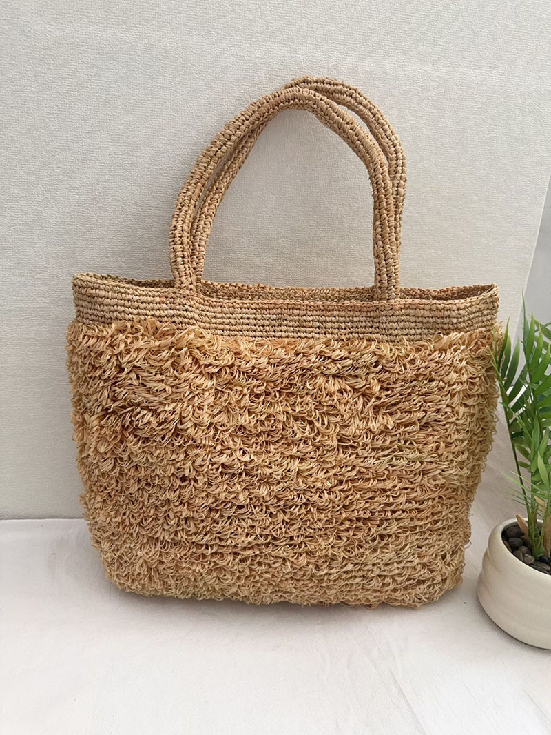 حقيبة فاخرة من القش المنسوج عل - مراجعة Crochet Bag Raffia وسعره