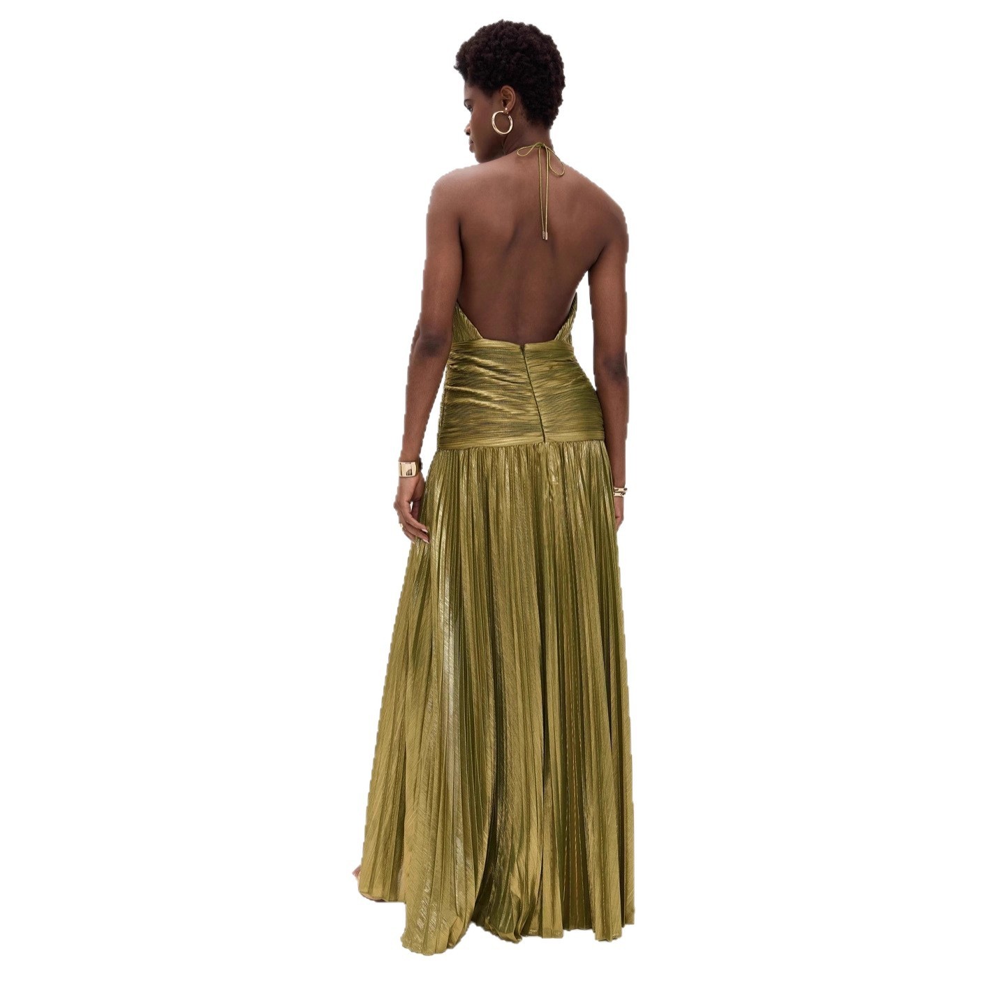 فستان سهرة أنيق بدون أكمام طوي - مراجعة Maxi Dress Halter وسعره