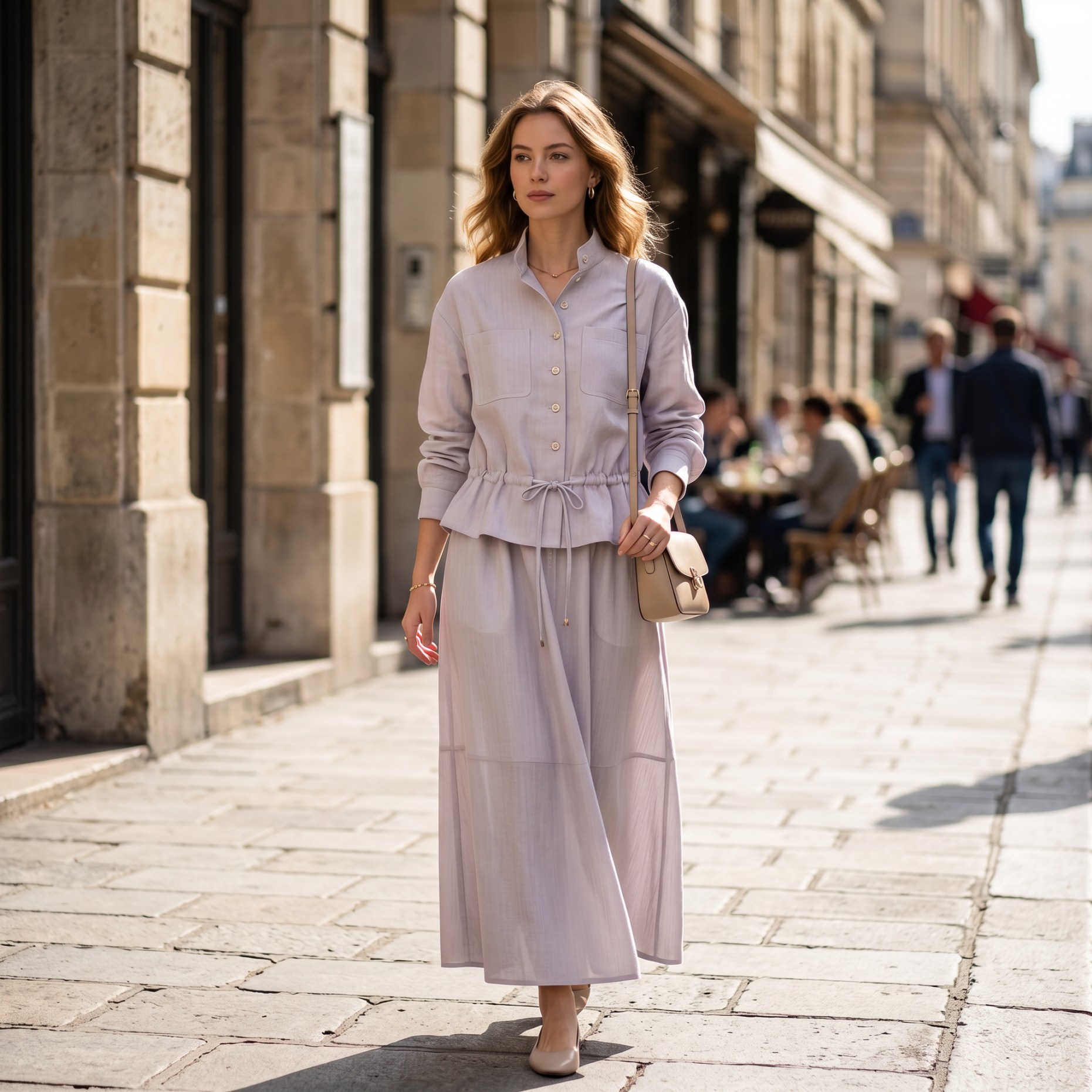 تنورة نسائية أنيقة بلون موحد و - مراجعة Midi Skirt Floral وسعره